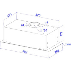 Вытяжка кухонная ZORG BASTA 1030 60 M WH