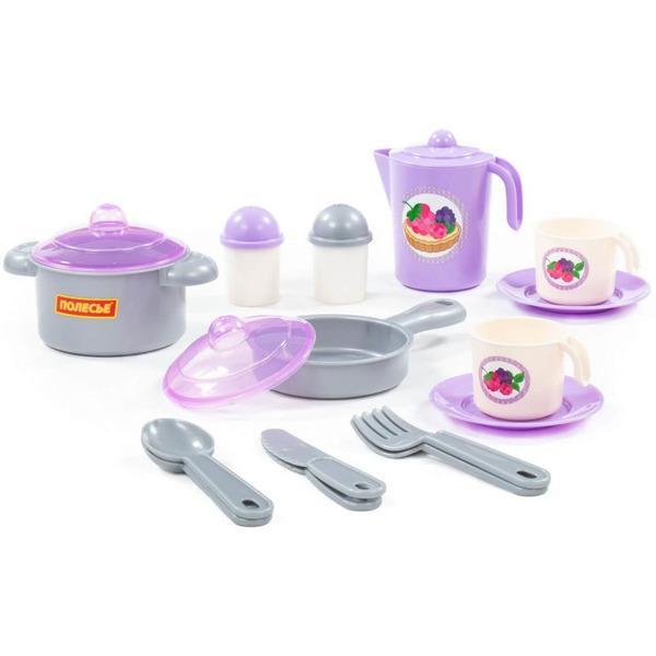 Набор игрушечной посуды Полесье Настенька 79916 (на 2 персоны)