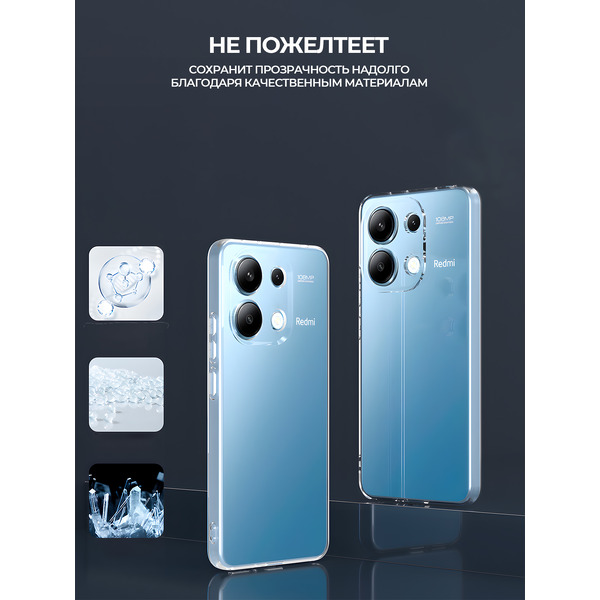 Задняя накладка CASE Better One Xiaomi Redmi Note 13, прозрачный