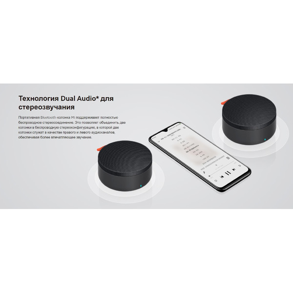 Портативная колонка Xiaomi Mi Portable Bluetooth Speaker (Grey)