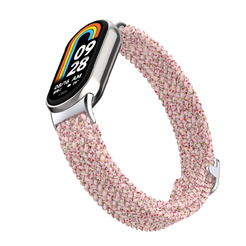 Ремешок Bingo Braided для Xiaomi Mi Band 8 (розовый в крапинку)