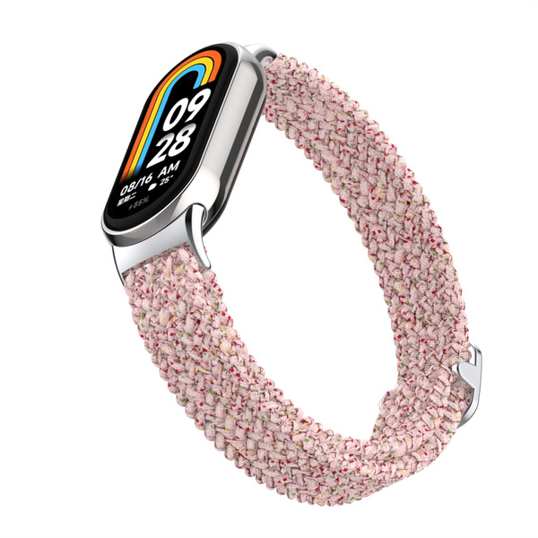 Ремешок Bingo Braided для Xiaomi Mi Band 8 (розовый в крапинку)