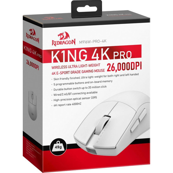 Игровая мышь Redragon K1ng 4K Pro (белый)