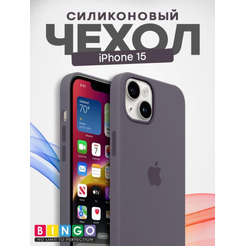 Бампер BINGO Silicone Case для APPLE iPhone 15 лавандово-серый