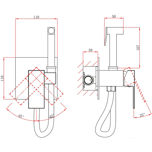 Смеситель для биде A-Five A5-1245