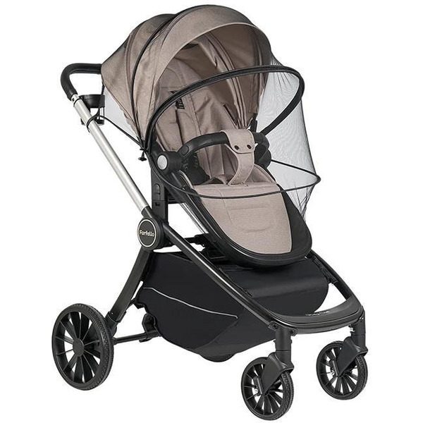 Детская универсальная коляска Farfello Baby Shell 2025 3в1 BBS-013 (кофейный комби)