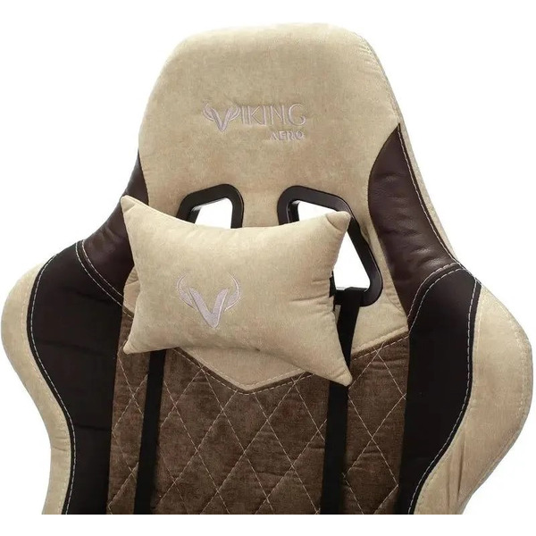 Кресло игровое Zombie VIKING 7 KNIGHT Fabric (бежевый/коричневый)