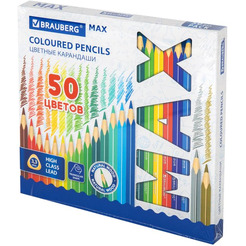 Набор цветных карандашей BRAUBERG MAX 181860 (50 шт)