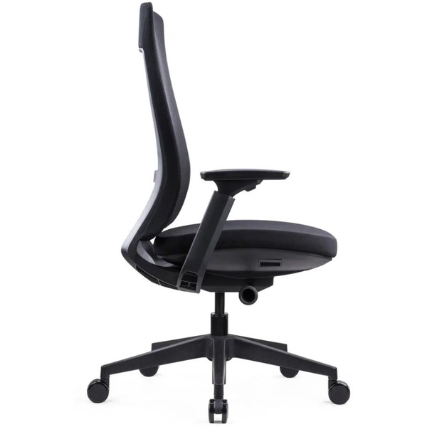 Кресло компьютерное SitZone E-VL002B сетка/ткань, черный, крестов. пластик