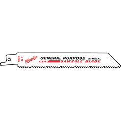 Полотно для саб. пилы (универсальное) MILWAUKEE GENERAL PURPOSE 150 х 2.5/1.8 5 шт 48005292