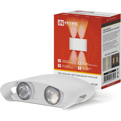 Светильник уличный INhome ДБУ TWIN-630WH 6Вт 3000К 120x80 белый IP54