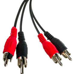 Шнур REXANT 17-0106 (2 RCA - 2 RCA, 5м, черный)