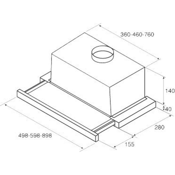Кухонная вытяжка Jetair Aurora LX/GRX/F/60