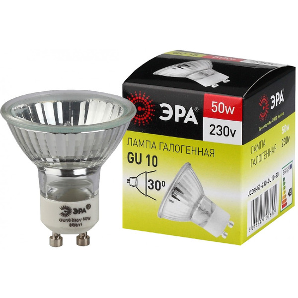 Лампочка ЭРА GU10-JCDR (MR16)-50W-230V