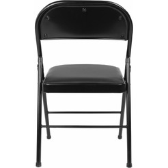 Стул складной BRABIX Golf Plus CF-003 КОМФОРТ (черный каркас, кожзам черный) 533026