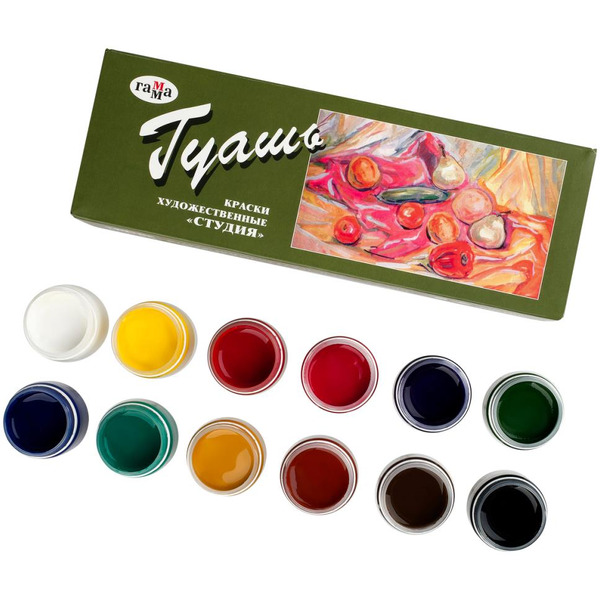 Гуашь Гамма Студия 221029 (12 цв)