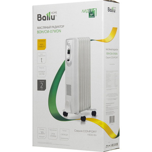 Масляный радиатор Ballu Comfort BOH/CM-07WDN 1500