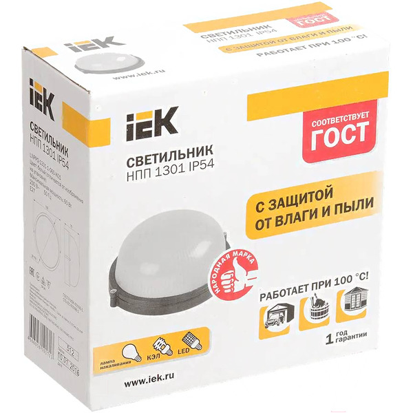 Уличный настенный светильник IEK НПП1301 LNPP0-1301-1-060-K01