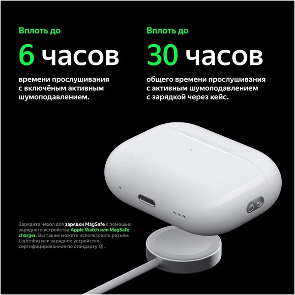 Беспроводные наушники Apple AirPods PRO 2 + cкретч-карта "Подписка Иви 3мес"