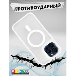 Бампер BINGO Model Magnetic для APPLE iPhone 16 Pro Max белый