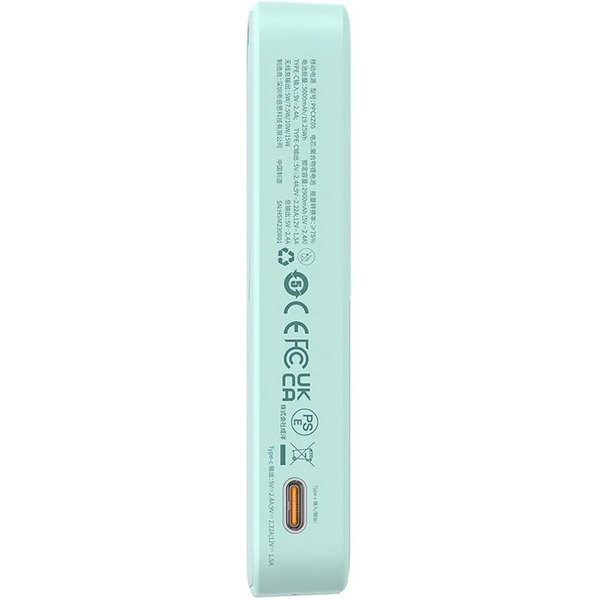 Внешний аккумулятор Baseus MagPro Magnetic Bracket Wireless Fast-Charging Power Bank 20W 5000mAh (мятный)