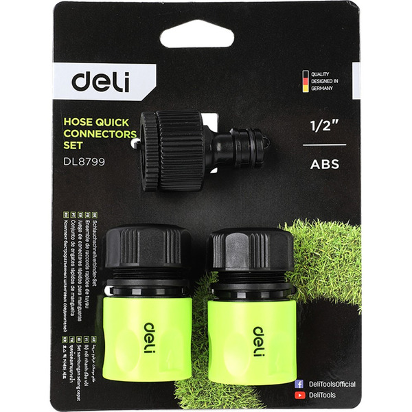 Набор быстрых соединителей для шланга Deli EDL8799