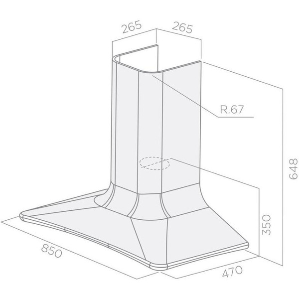 Кухонная вытяжка Elica SWEET WHITE/F/85
