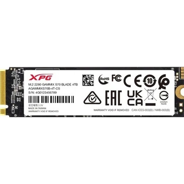 SSD ADATA XPG GAMMIX S70 Blade 4TB AGAMMIXS70B-4T-CS