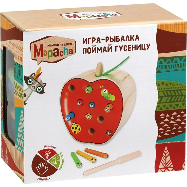 Развивающая игрушка Mapacha Рыбалка. Поймай гусеницу 76837