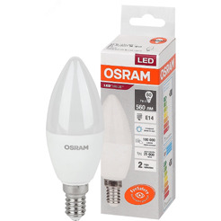 Лампа светодиодная OSRAM B60 7W6500К 230V E14 10X1