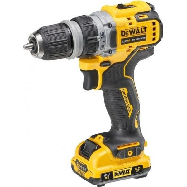 Дрель-шуруповерт DeWalt DCD703L2T (с 2-мя АКБ, кейс, набор патронов)