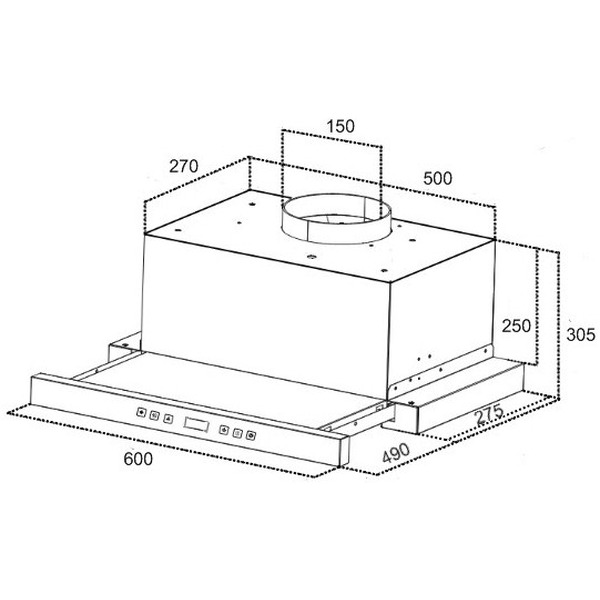 Вытяжка кухонная GRAND Toulouse 60 (черная)