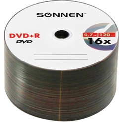 DVD+R SONNEN 4,7Гб 16x, набор 50 шт. 512577