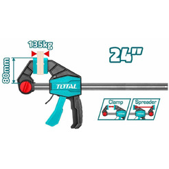 Струбцина пистолетная TOTAL THT1346802