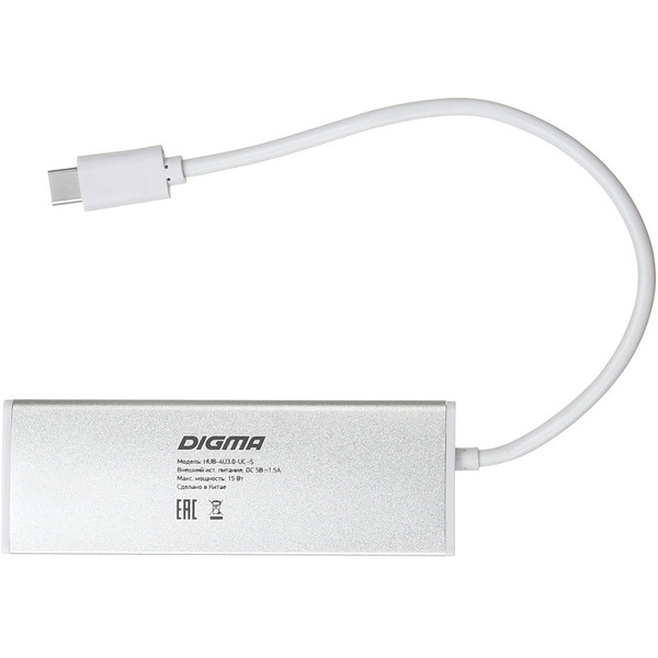 Разветвитель Digma HUB-4U3.0-UC-S