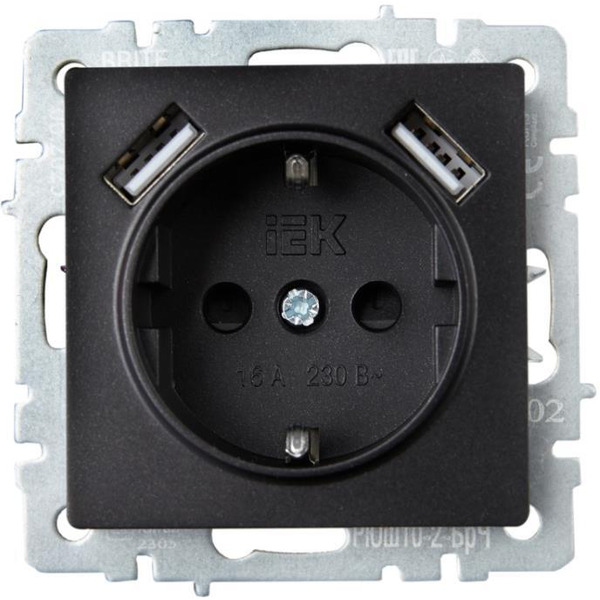 Розетка IEK Brite BR-R14-16-U21-D31-K02