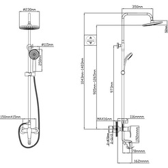 Душевая система AV Engineering AVJAS16-A080-335
