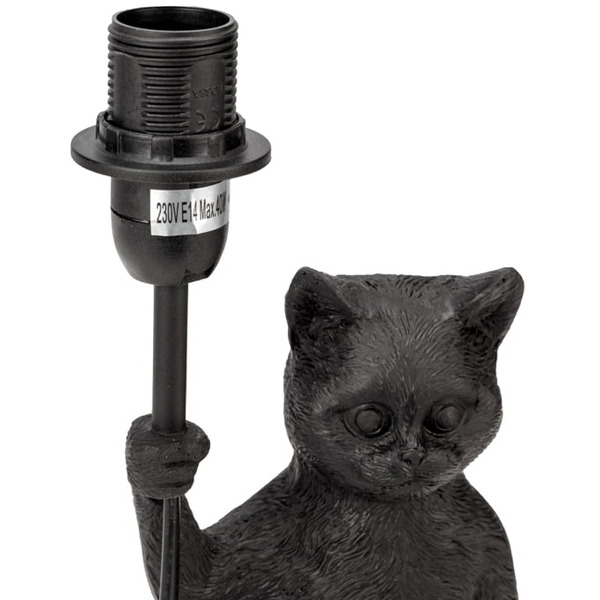 Светильник декоративный настольный REXANT 603-1018 МОБИ "Кот с зонтом" Е14, 40Вт, черный