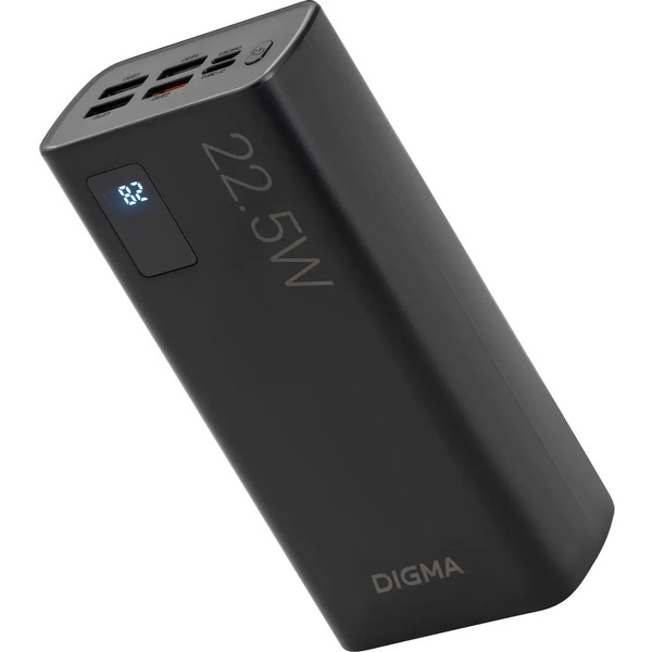 Внешний аккумулятор Digma DGPF30B 30000mAh (черный)