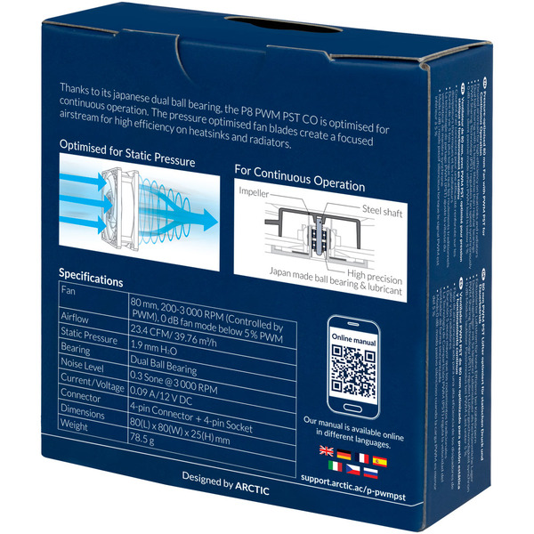 Вентилятор для корпуса Arctic Cooling P8 PWM PST CO ACFAN00151A