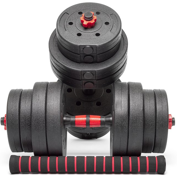 Набор композитных гантелей AMETIST 30 кг (с соединительным грифом)