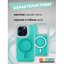 Бампер BINGO Model Magnetic для APPLE iPhone 16 Pro Бирюзовый