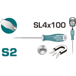 Отвертка шлицевая SL4 Total THT264100