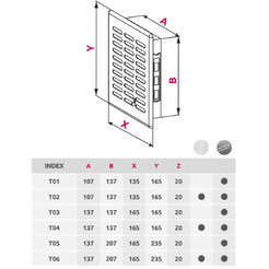 Решетка Awenta Eko T04BR 16.5x16.5 (коричневый)