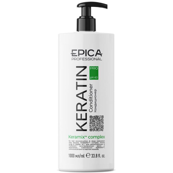 Кондиционер для реконструкции и глубокого восстановления EPICA Professional Keratin PRO 1000 мл. 91403