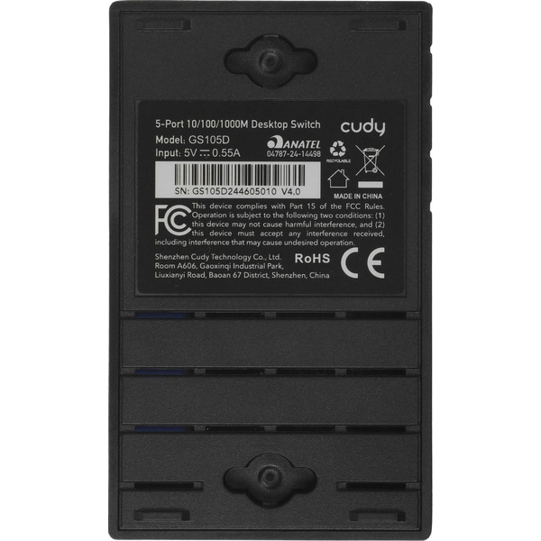 Коммутатор CUDY GS105D (5-Port Gigabit Desktop Switch)