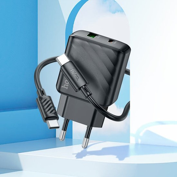 Сетевое зарядное Hoco CS23A USB Type-C (черный)