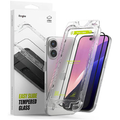 Защитное стекло RINGKE EASY SLIDE для IPHONE 15 / 16 BLACK (2шт)
