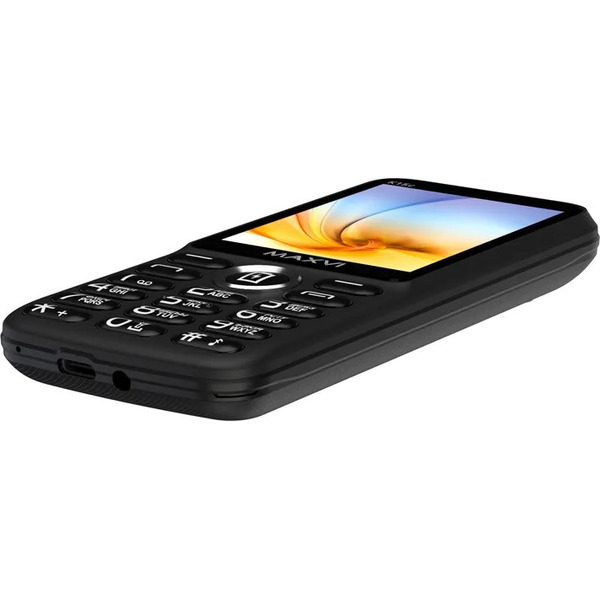 Мобильный телефон Maxvi K15c + ЗУ WC-112 (черный)