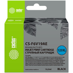 Картридж струйный Cactus CS-F6V19AE 123XL (черный)